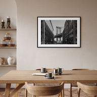 Williamsburg, New York Landscape B&W Poster
