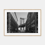 Williamsburg, New York Landscape B&W Poster