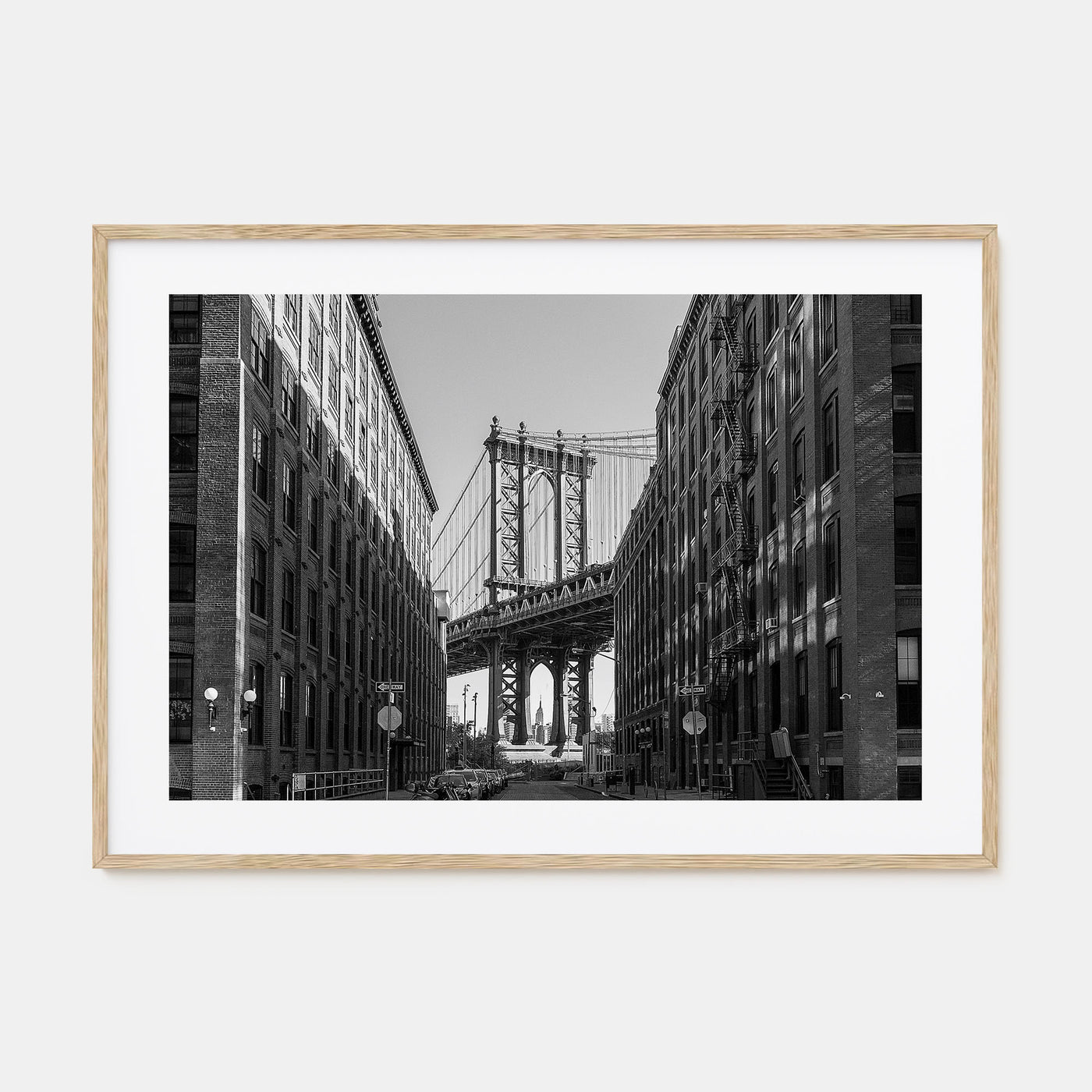 Williamsburg, New York Landscape B&W Poster