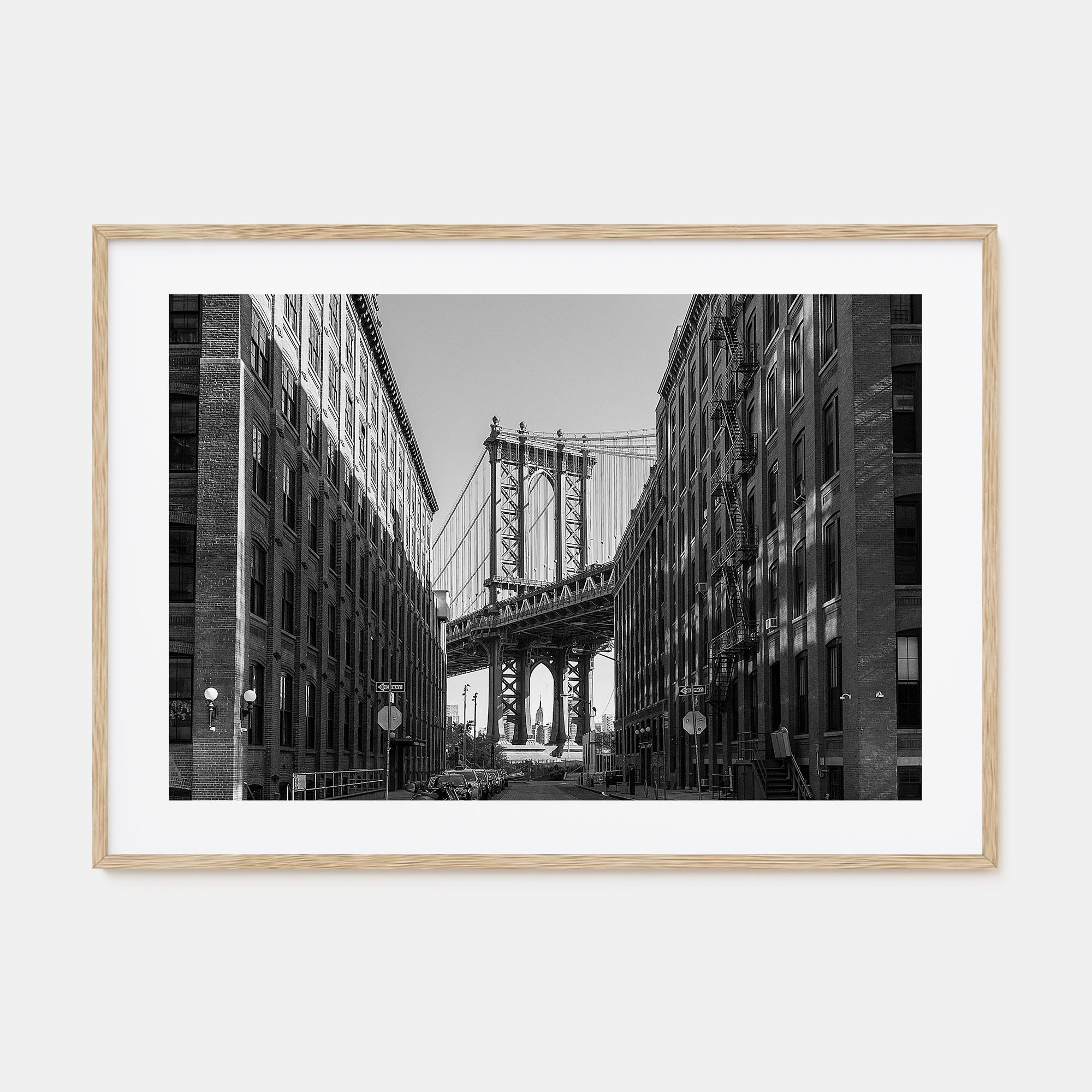 Williamsburg, New York Landscape B&W Poster