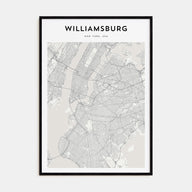 Williamsburg, New York Map Portrait Poster