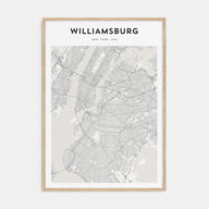 Williamsburg, New York Map Portrait Poster