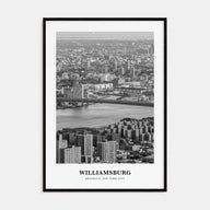 Williamsburg, New York Portrait B&W No 1 Poster