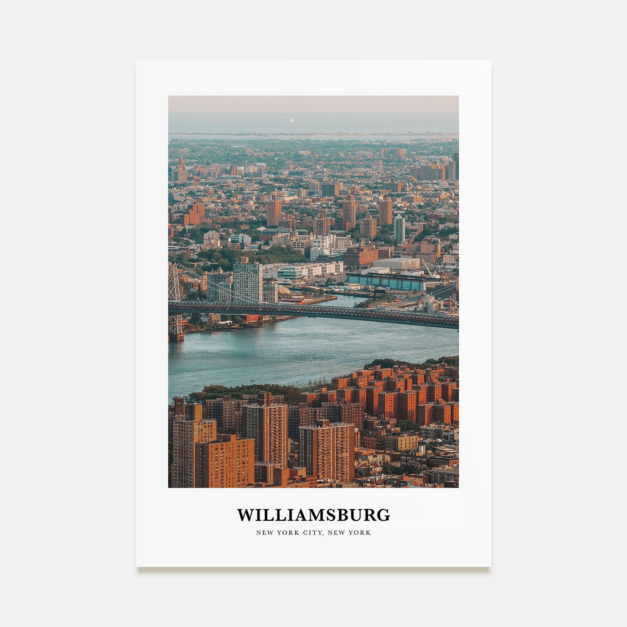 Williamsburg, New York Portrait Color Poster