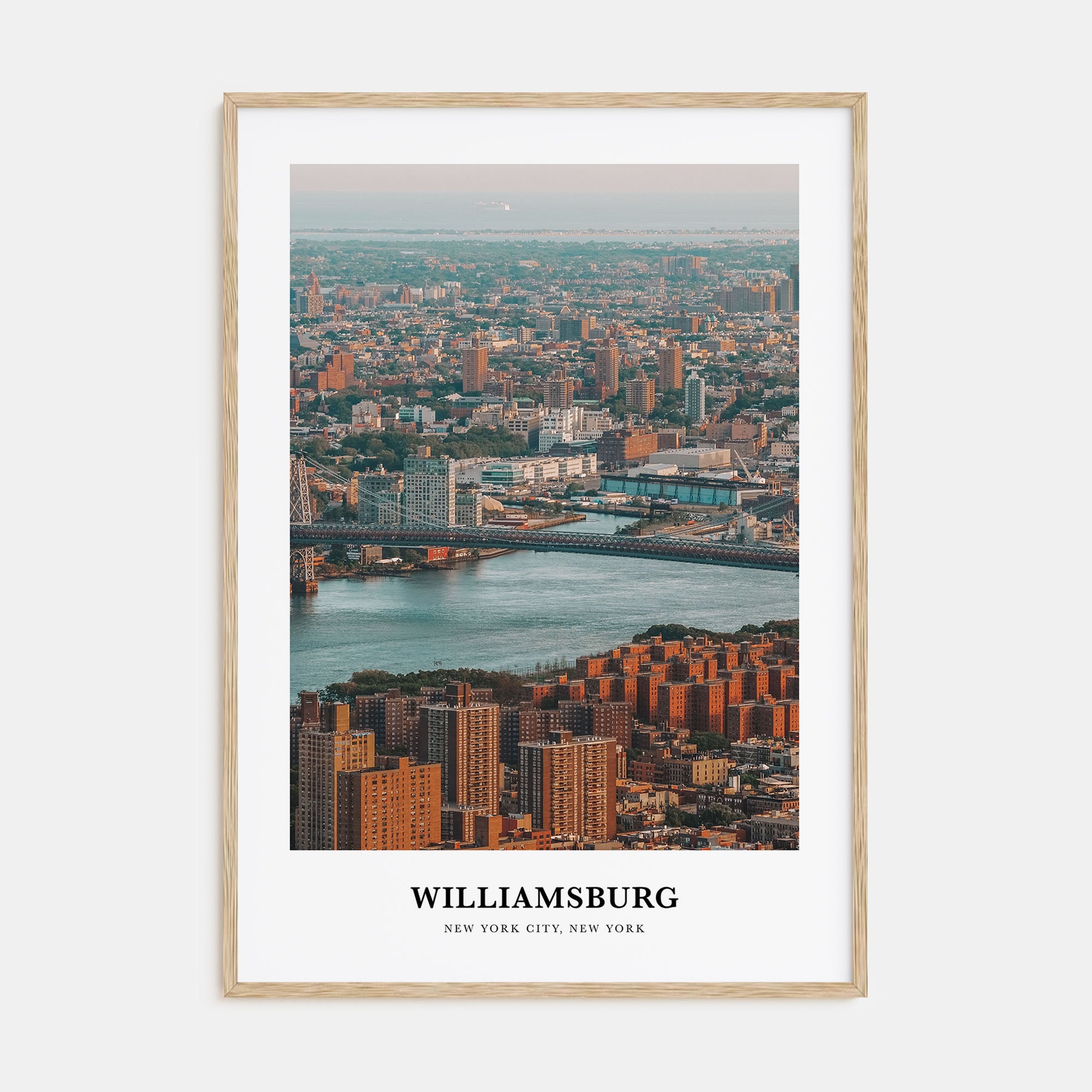 Williamsburg, New York Portrait Color Poster