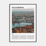 Williamsburg, New York Travel Color Poster