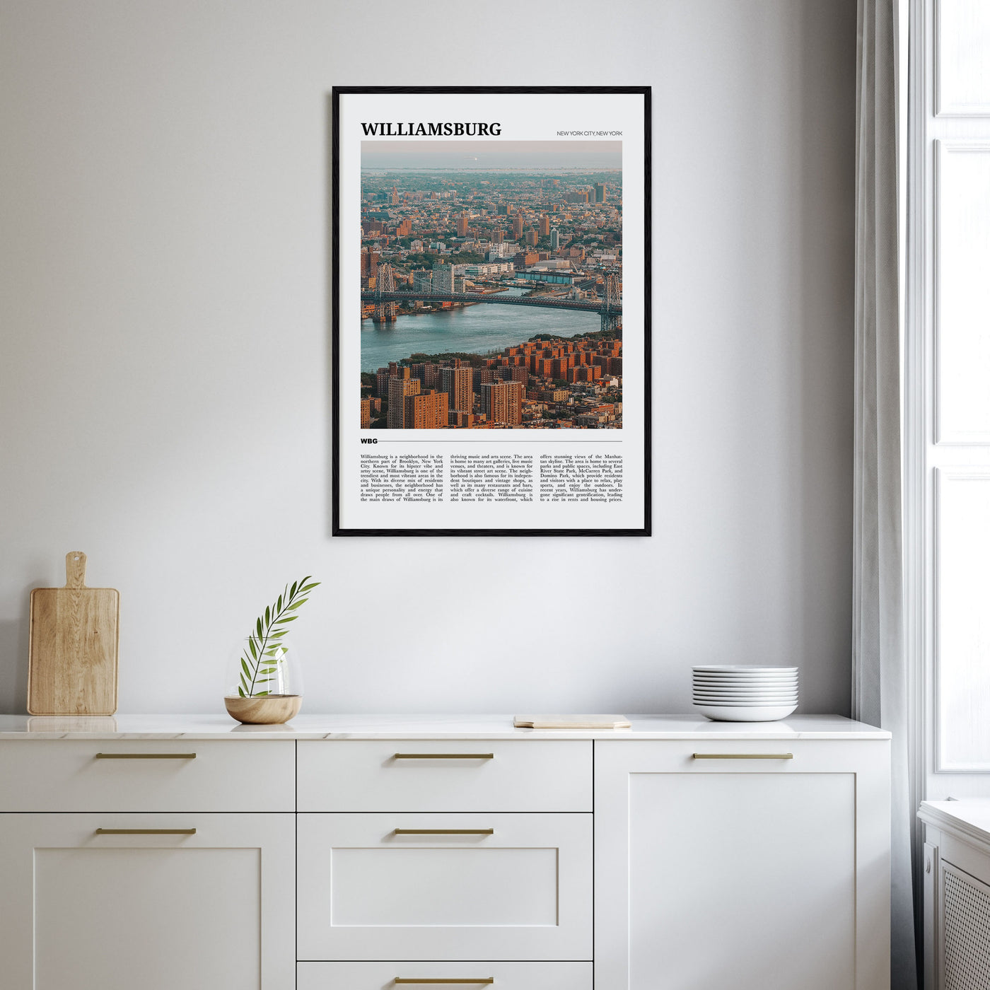Williamsburg, New York Travel Color Poster
