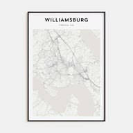 Williamsburg, Virginia Map Portrait Poster