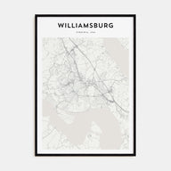 Williamsburg, Virginia Map Portrait Poster