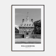 Williamsburg, Virginia Portrait B&W Poster