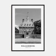 Williamsburg, Virginia Portrait B&W Poster