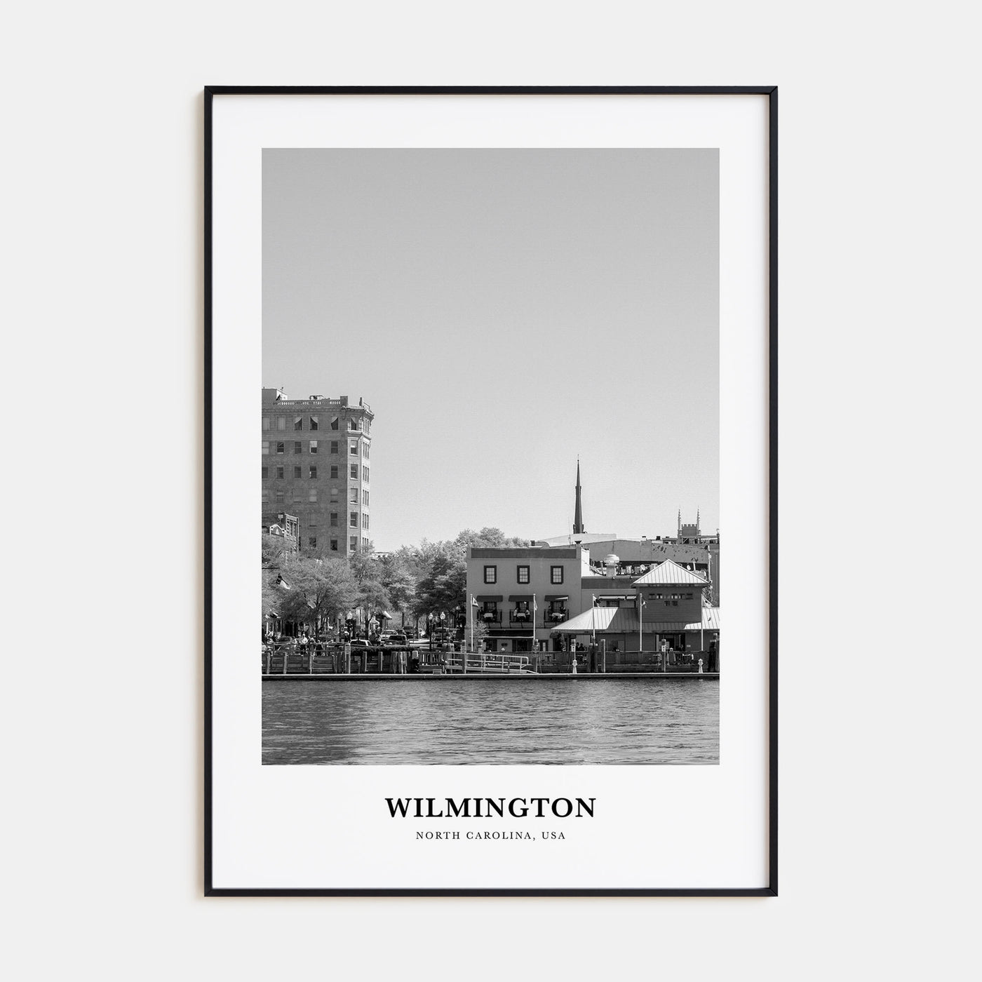Wilmington, North Carolina Portrait B&W No 2 Poster