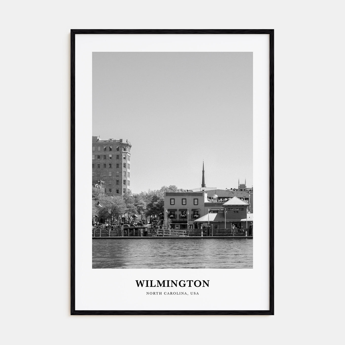 Wilmington, North Carolina Portrait B&W No 2 Poster