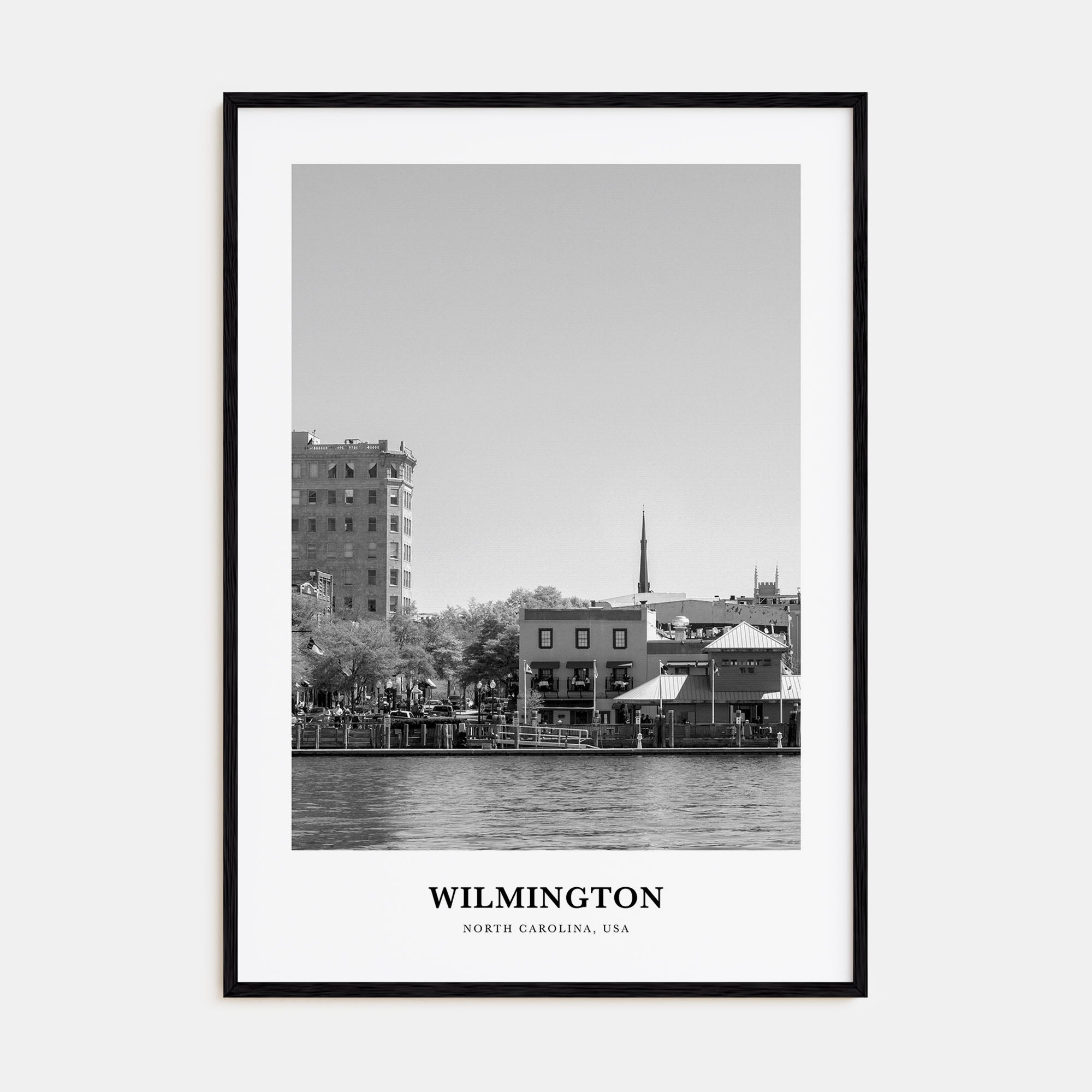 Wilmington, North Carolina Portrait B&W No 2 Poster