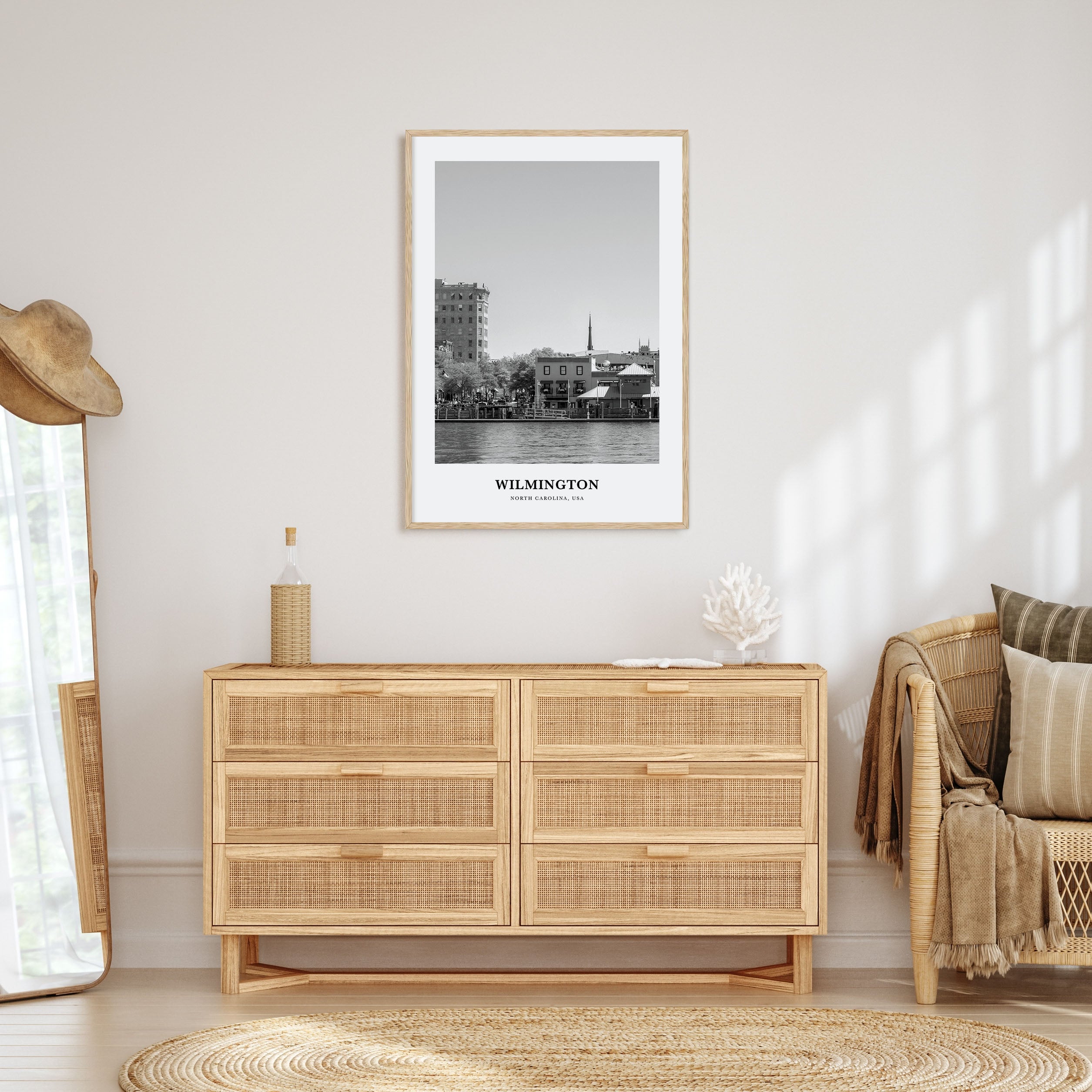 Wilmington, North Carolina Portrait B&W No 2 Poster