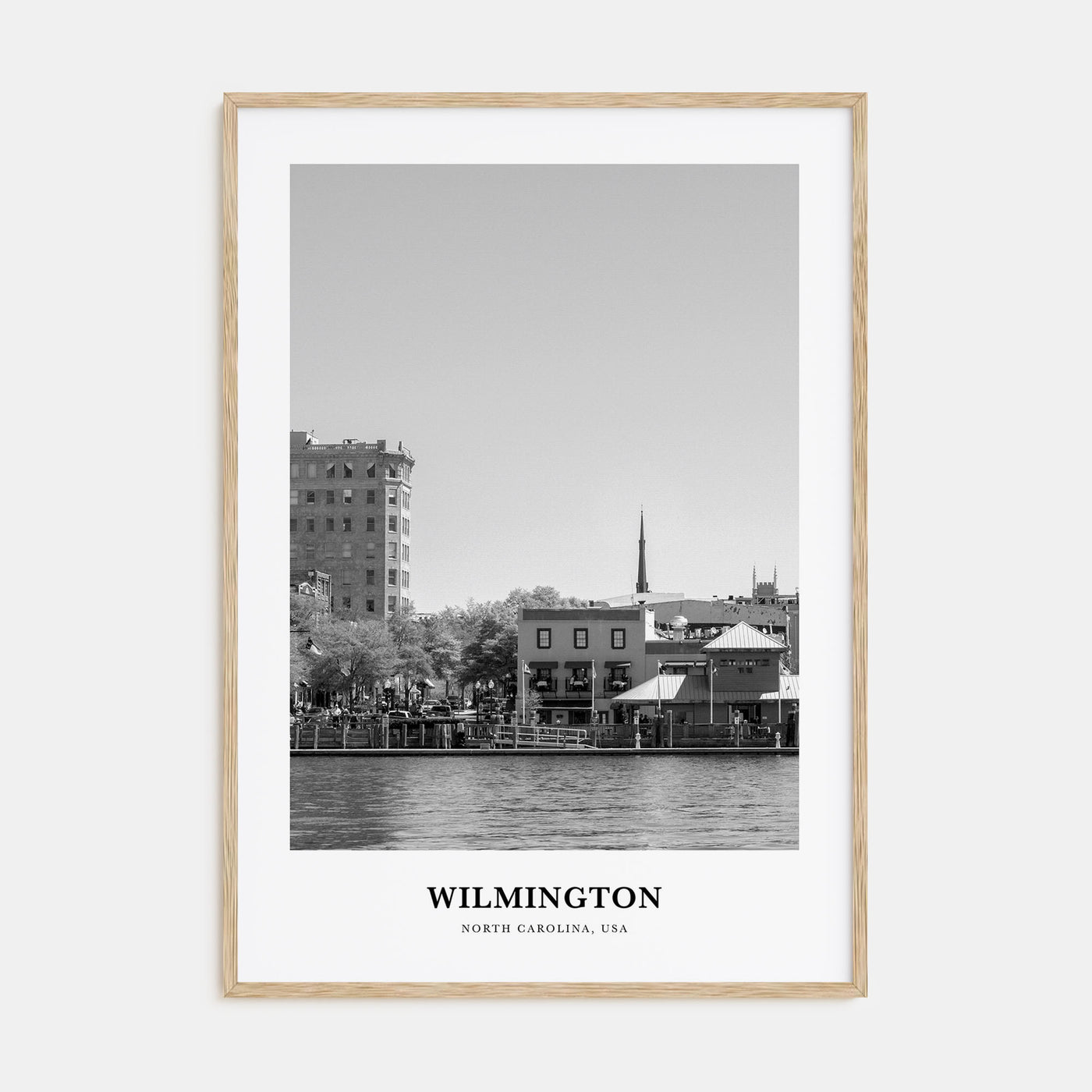 Wilmington, North Carolina Portrait B&W No 2 Poster