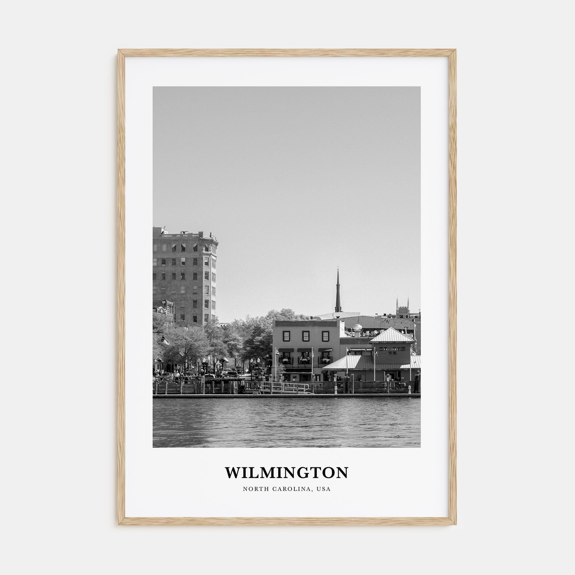 Wilmington, North Carolina Portrait B&W No 2 Poster