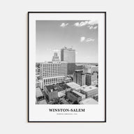 Winston-Salem Portrait B&W Poster