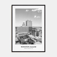Winston-Salem Portrait B&W Poster