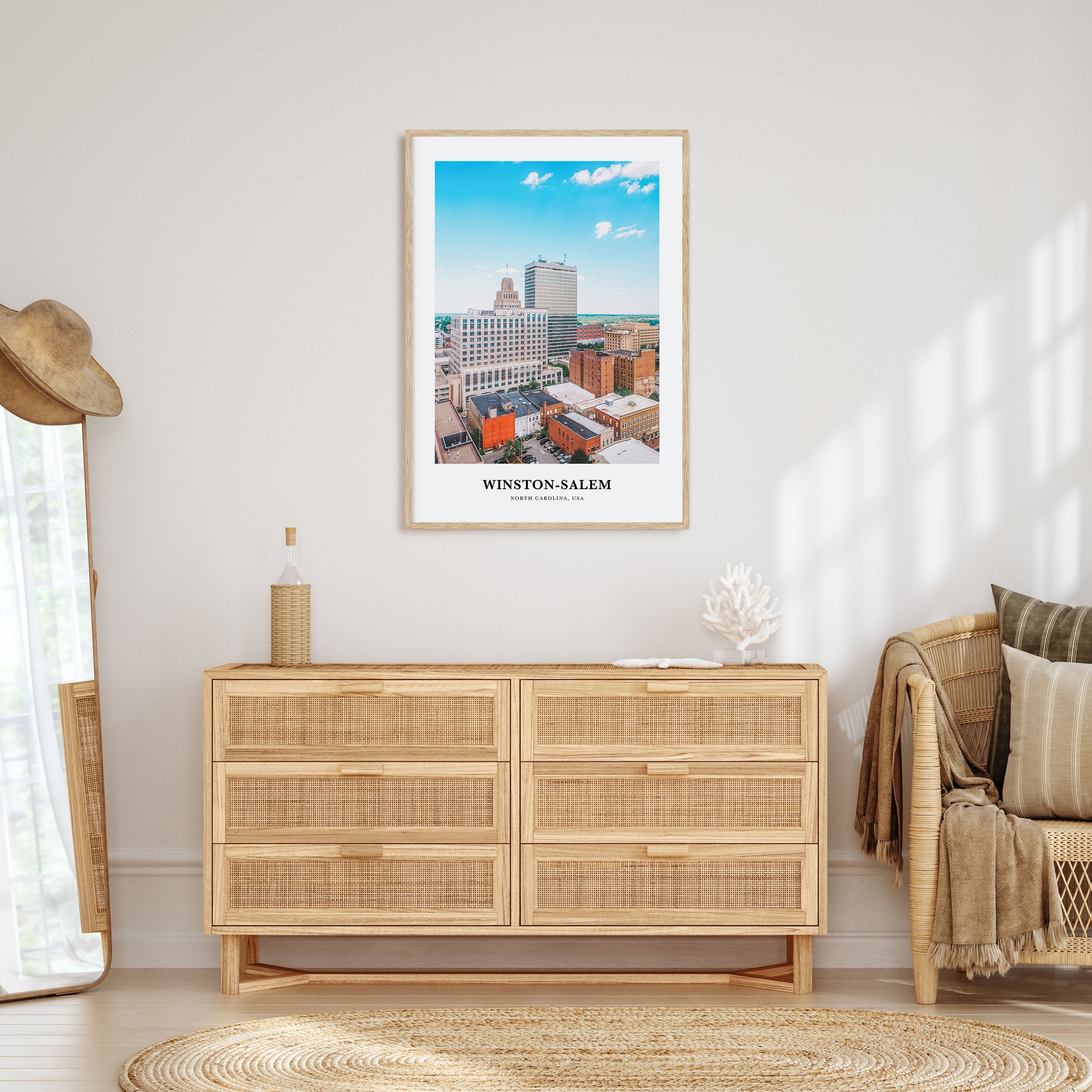 Winston-Salem Portrait Color Poster