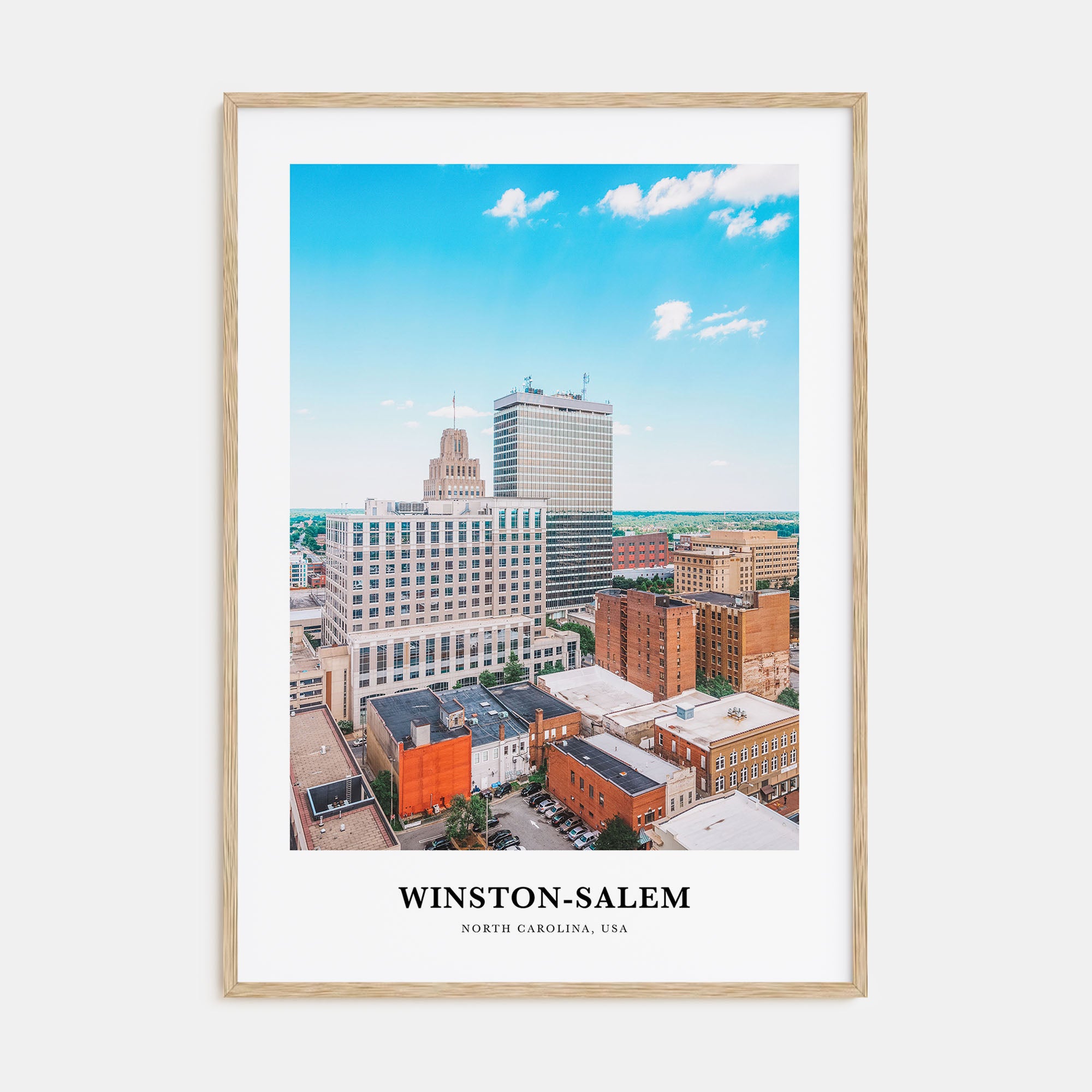 Winston-Salem Portrait Color Poster