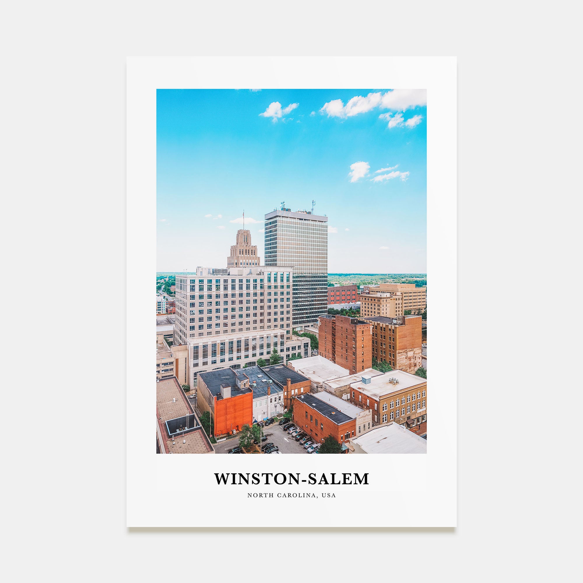 Winston-Salem Portrait Color Poster