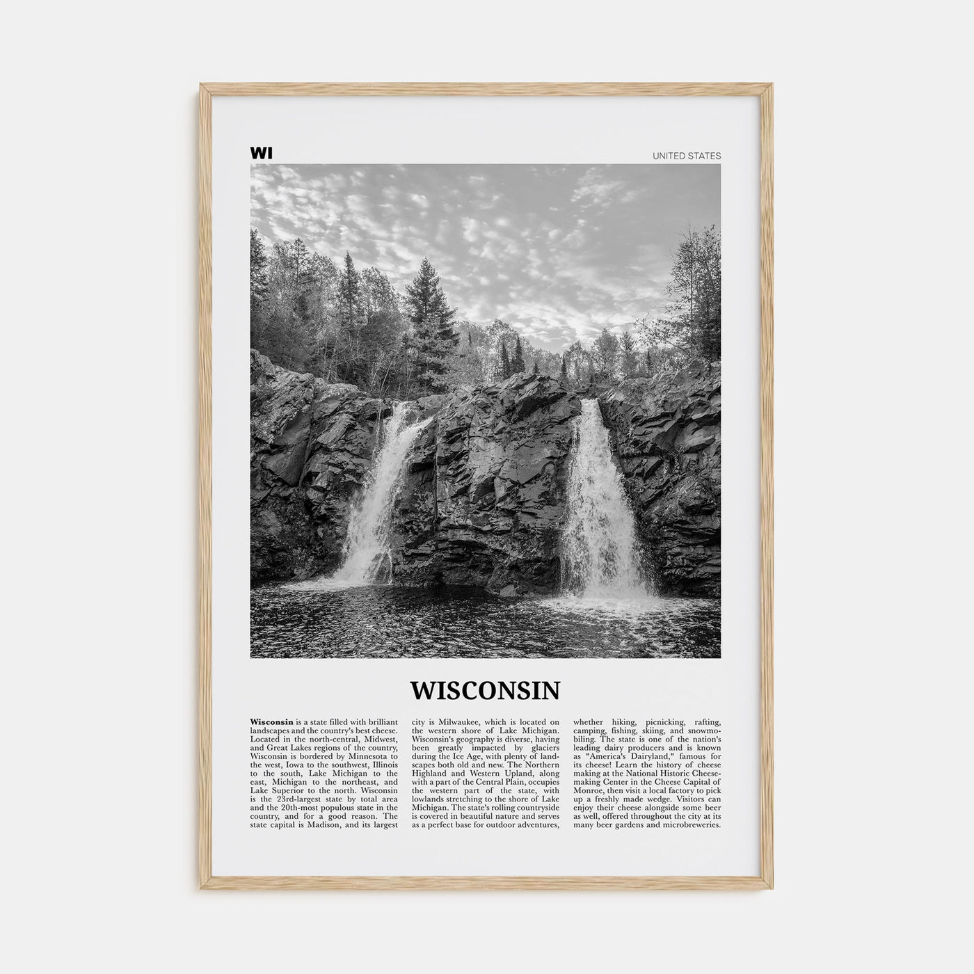 Wisconsin Travel B&W No 1 Poster