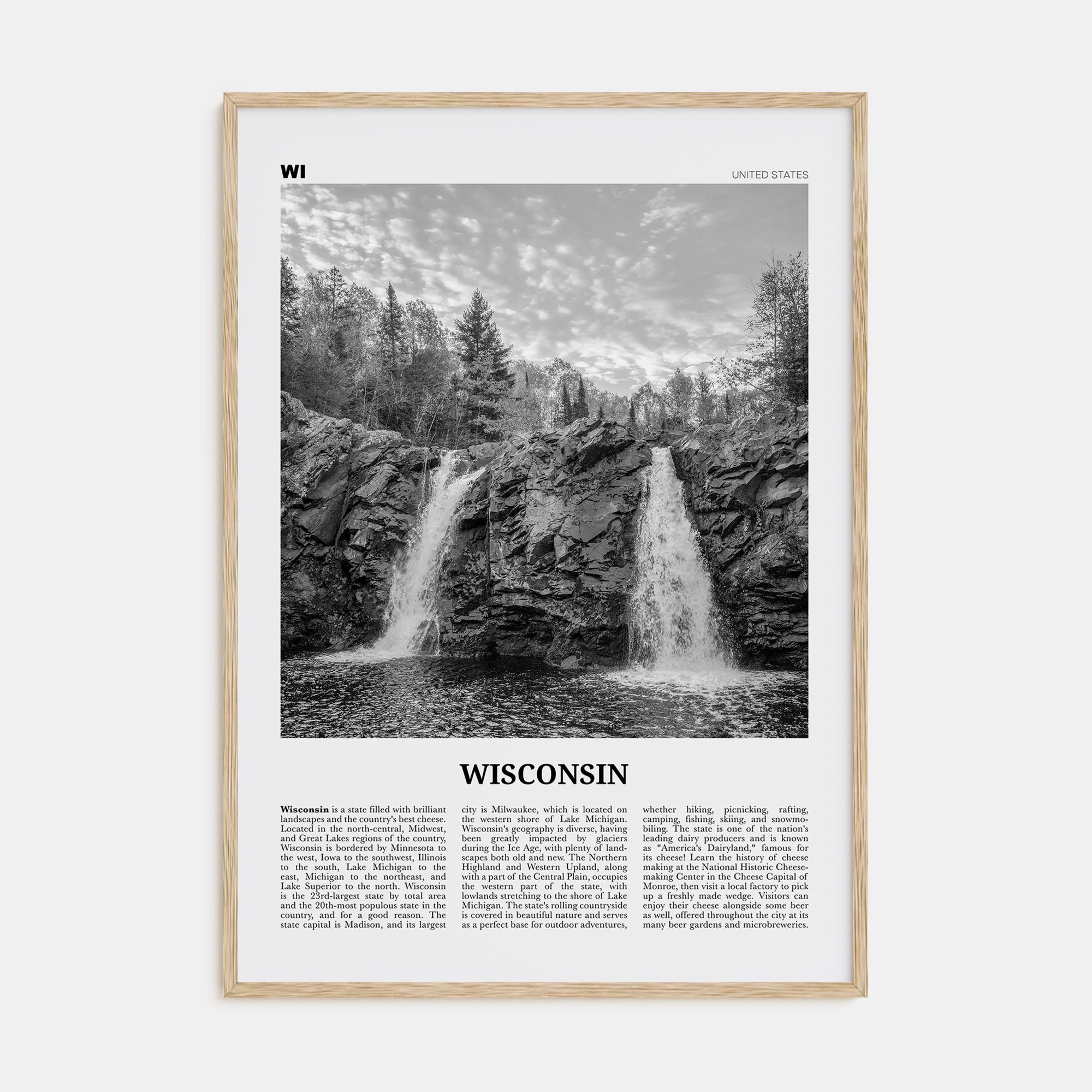 Wisconsin Travel B&W No 1 Poster