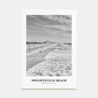 Wrightsville Beach Portrait B&W No 2 Poster