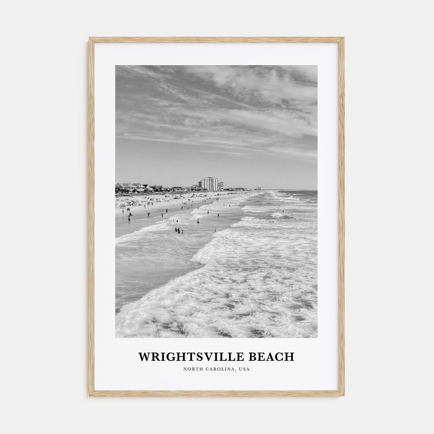 Wrightsville Beach Portrait B&W No 2 Poster
