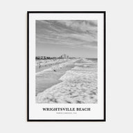 Wrightsville Beach Portrait B&W No 2 Poster