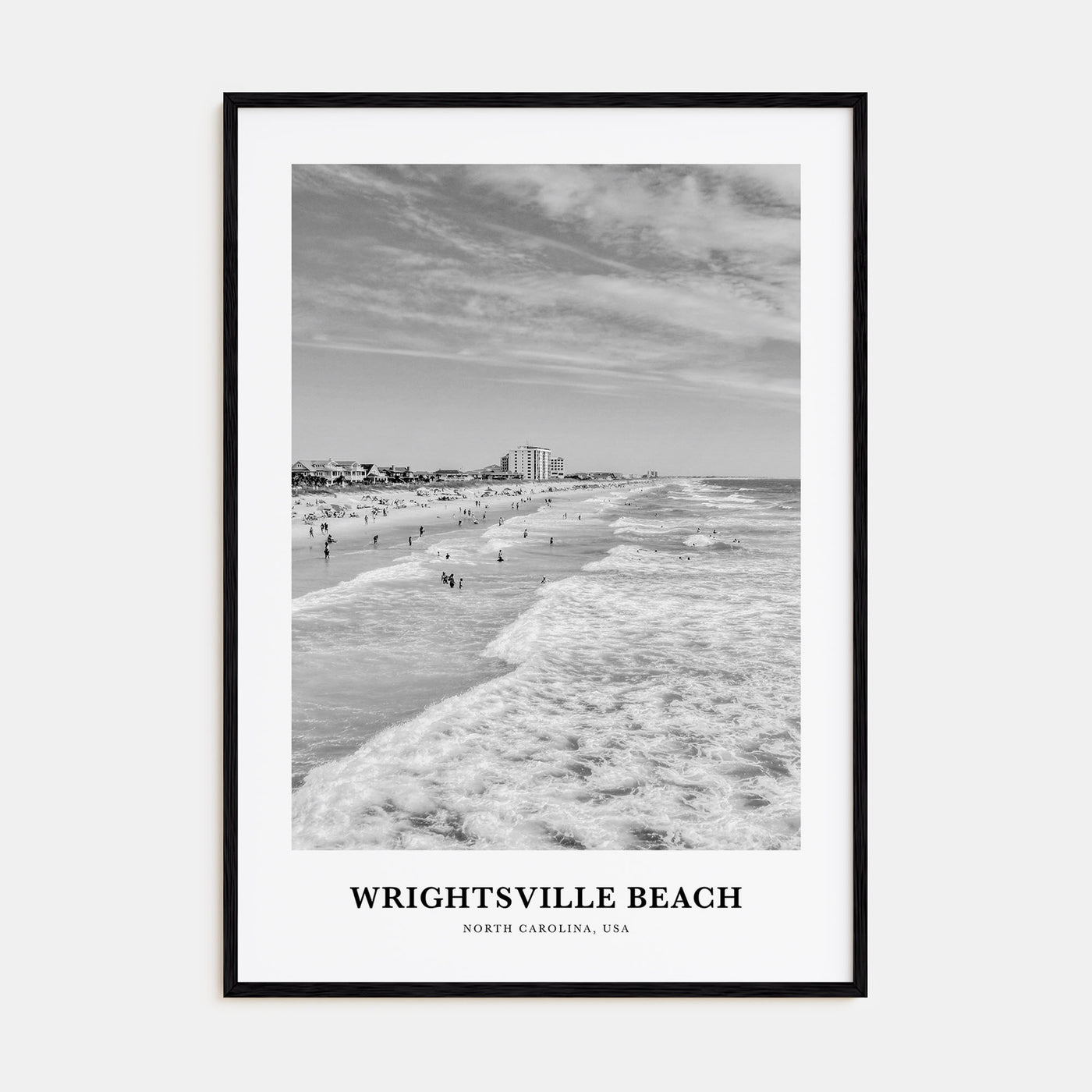 Wrightsville Beach Portrait B&W No 2 Poster