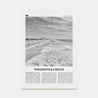 Wrightsville Beach Travel B&W No 1 Poster