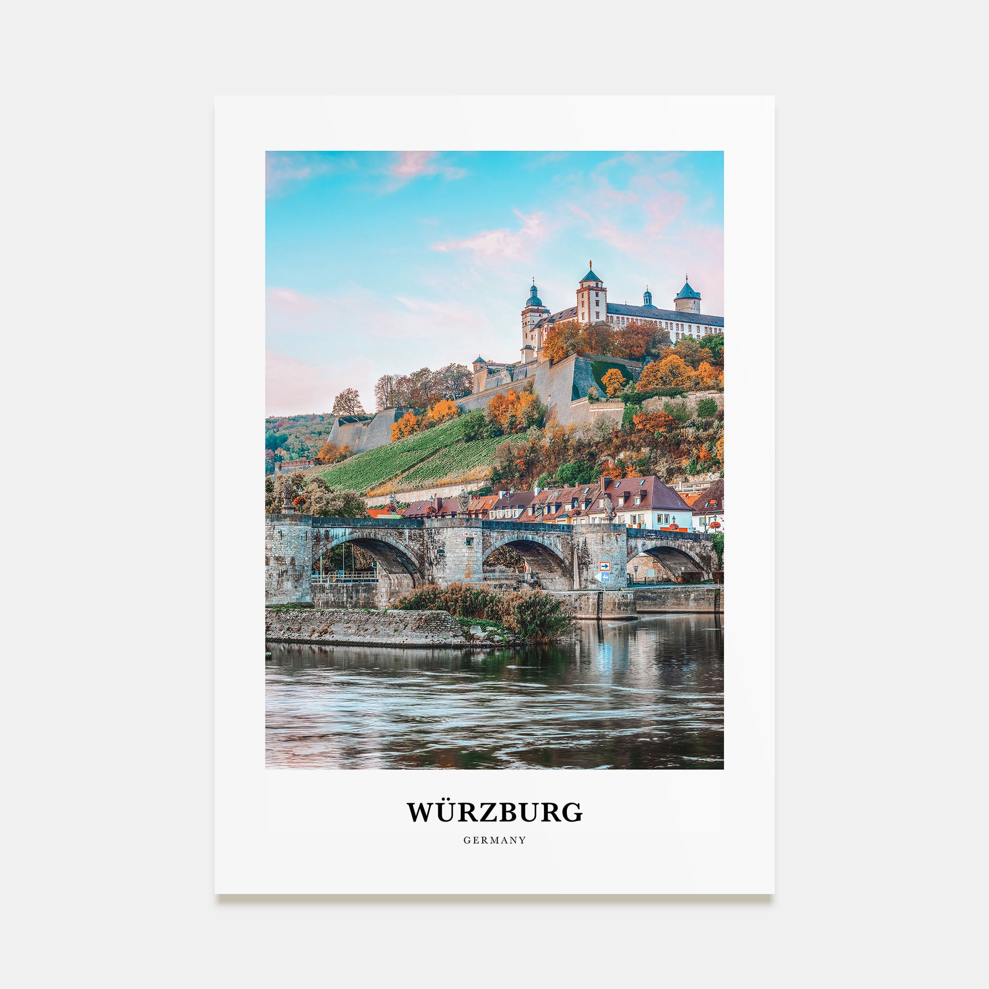 Würzburg Portrait Color Poster
