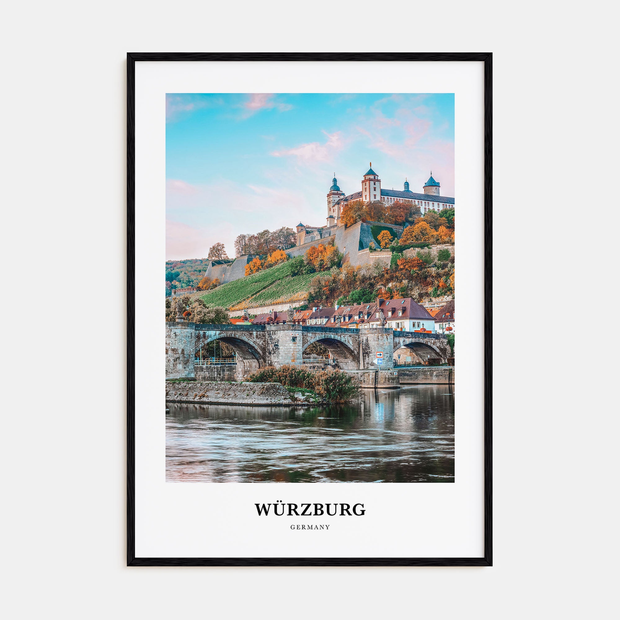 Würzburg Portrait Color Poster