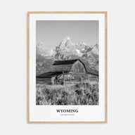 Wyoming Portrait B&W Poster