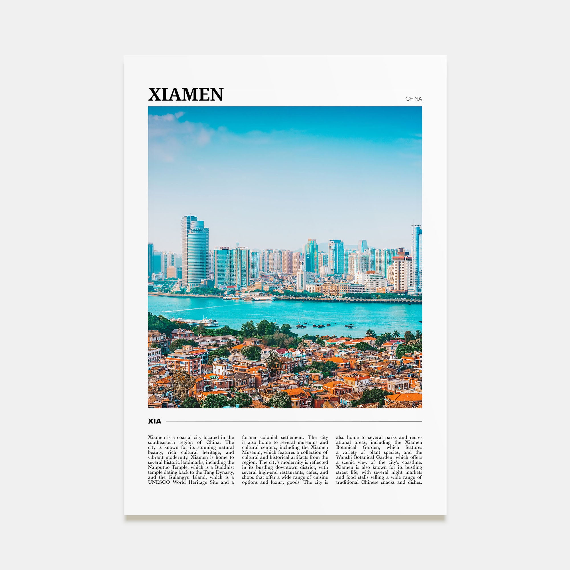 Xiamen Travel Color Poster