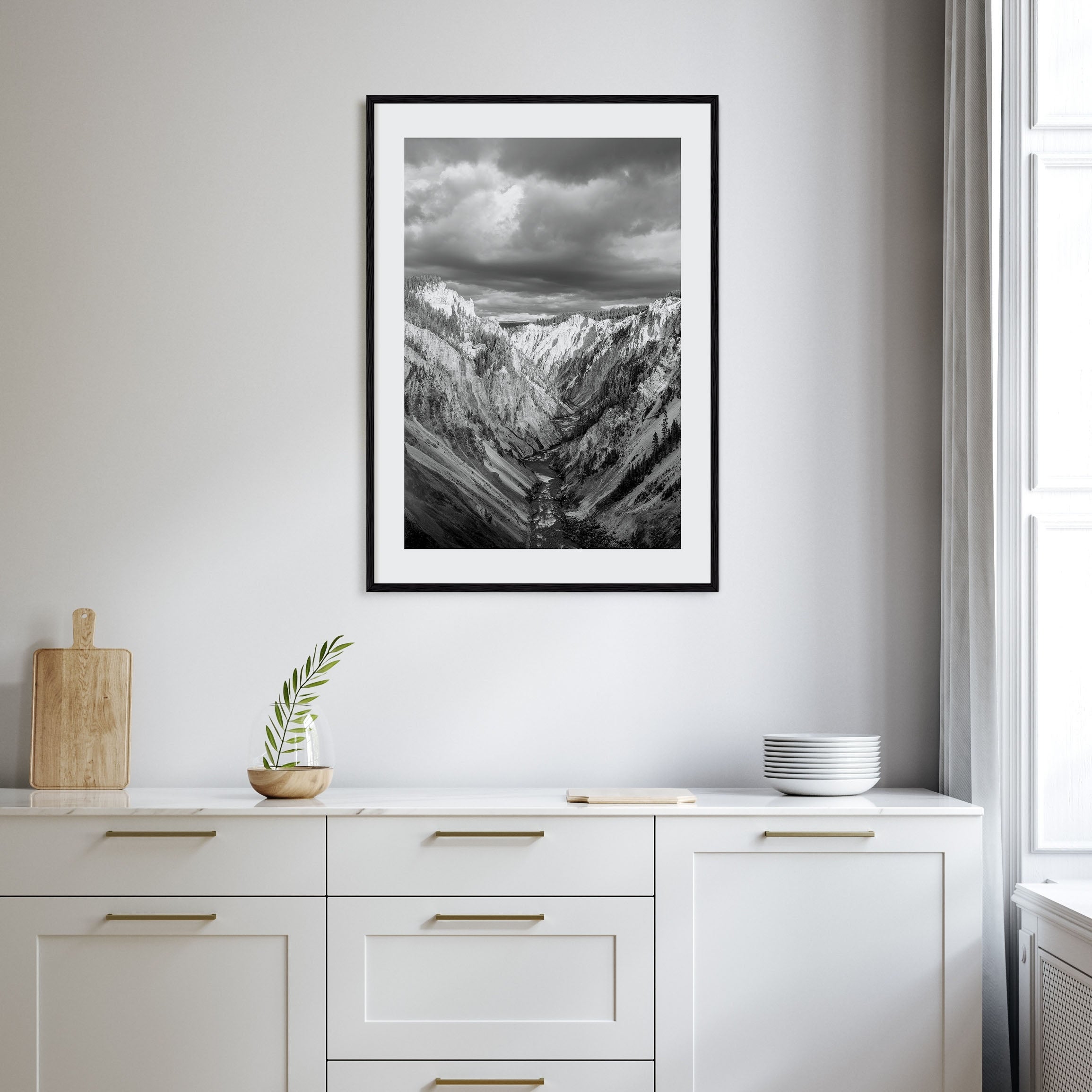 Yellowstone National Park Photo B&W Poster