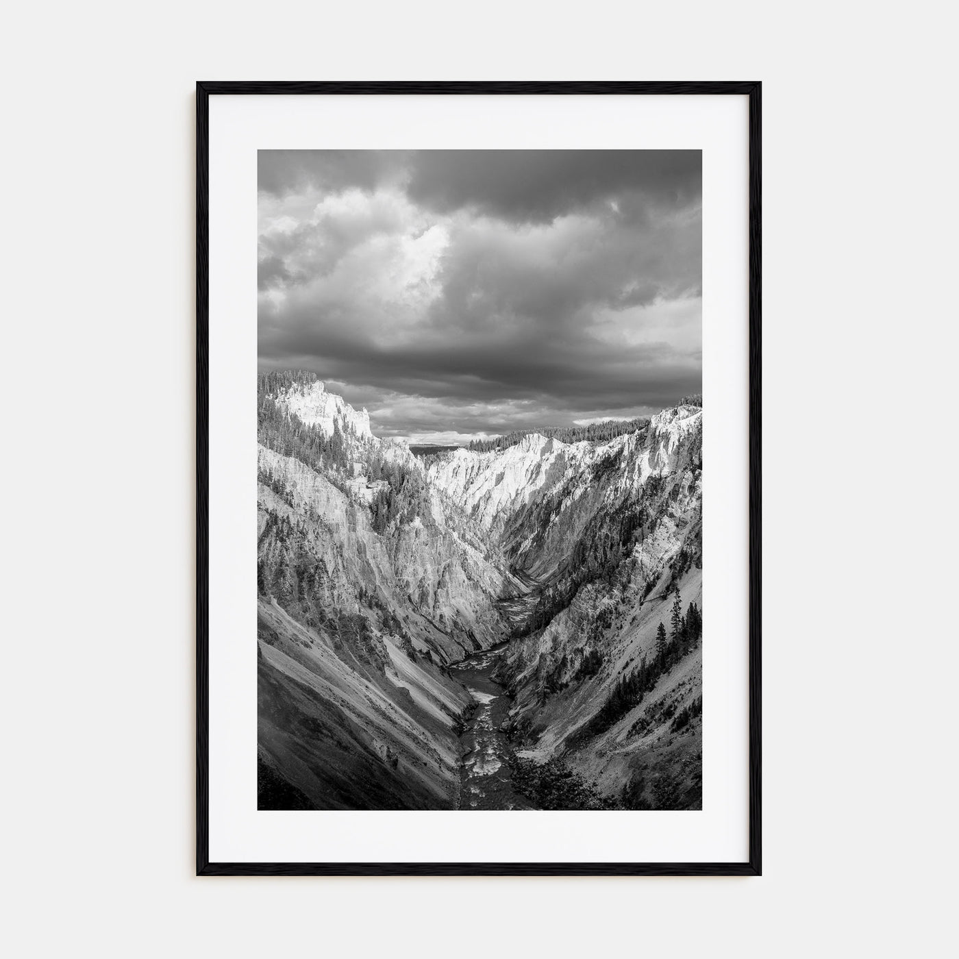 Yellowstone National Park Photo B&W Poster