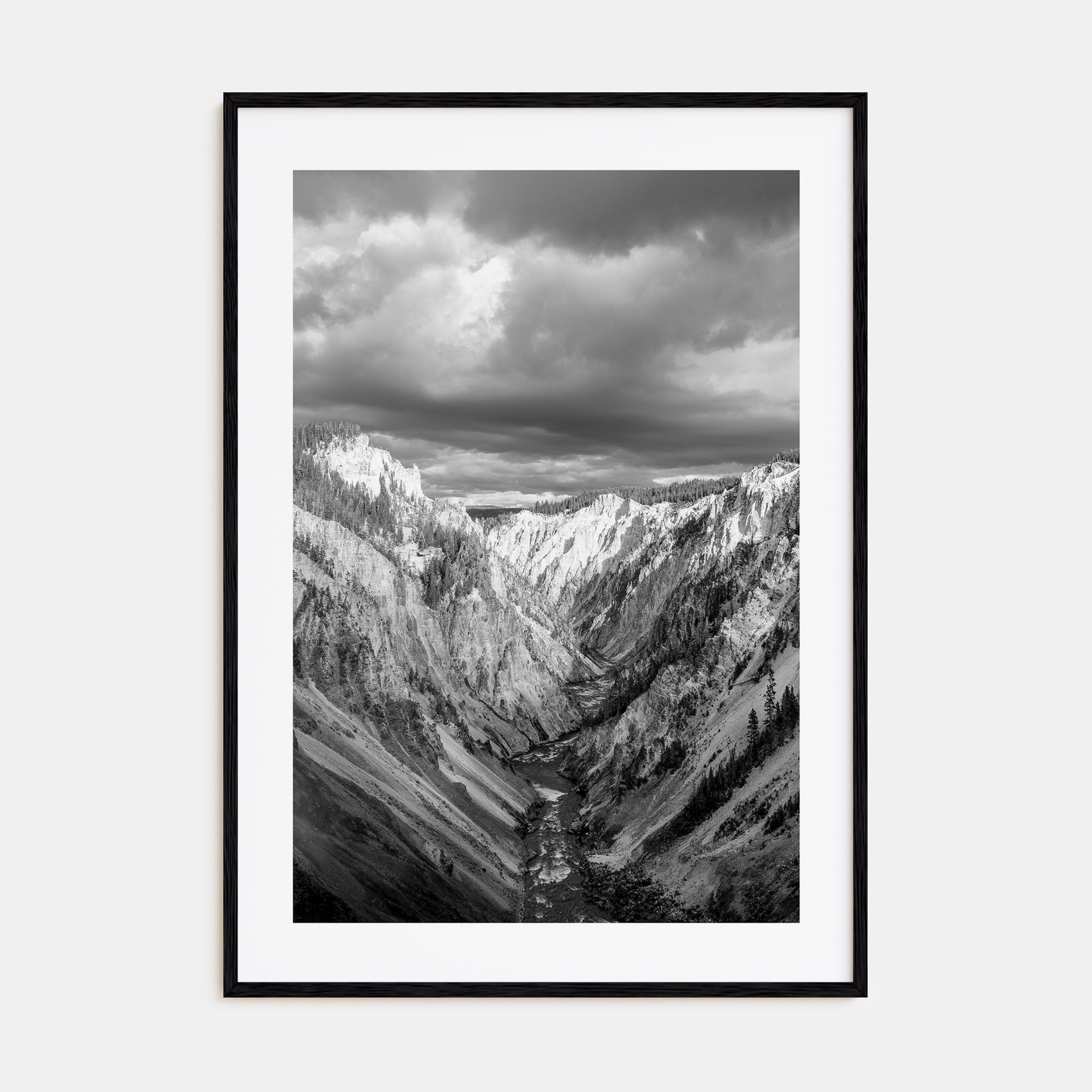 Yellowstone National Park Photo B&W Poster