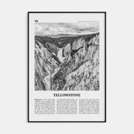 Yellowstone National Park Travel B&W Poster
