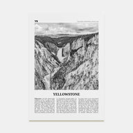 Yellowstone National Park Travel B&W Poster