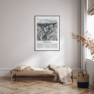 Yellowstone National Park Travel B&W Poster
