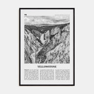 Yellowstone National Park Travel B&W Poster