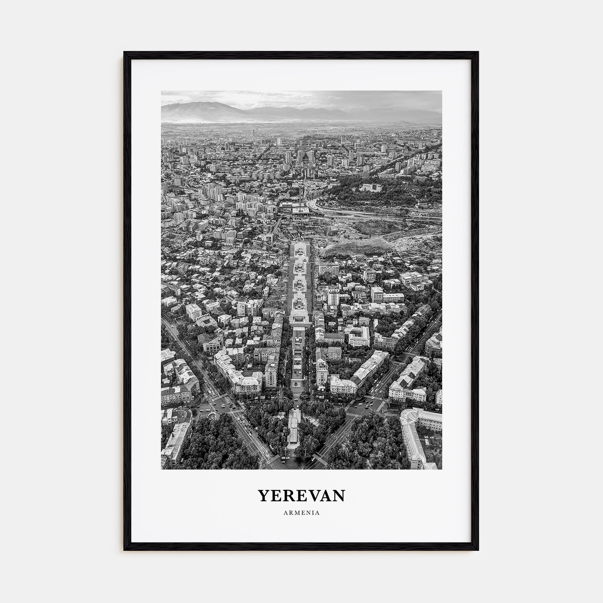 Yerevan Portrait B&W Poster