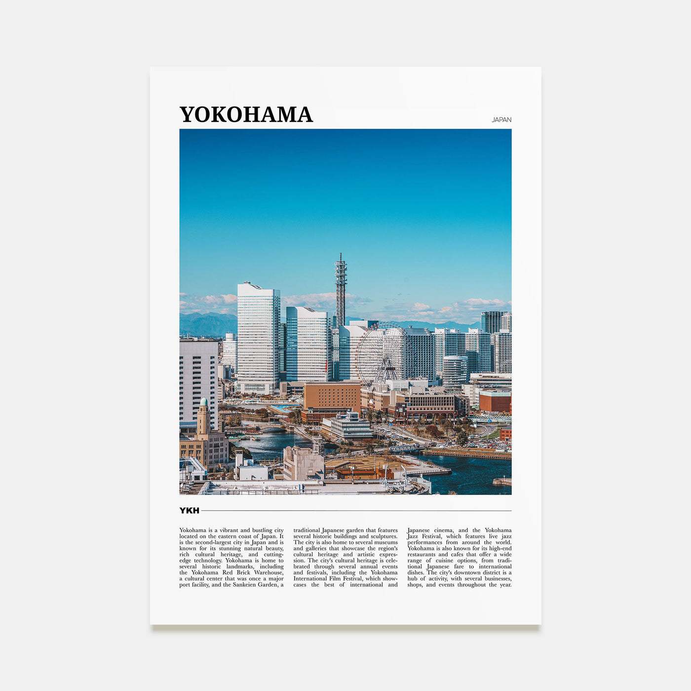 Yokohama Travel Color Poster