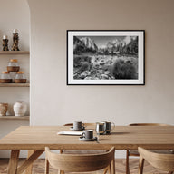 Yosemite National Park Landscape B&W No 2 Poster