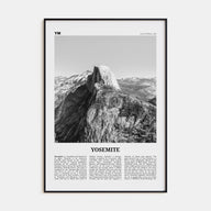 Yosemite National Park Travel B&W No 2 Poster