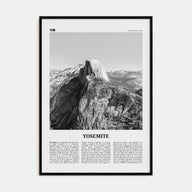 Yosemite National Park Travel B&W No 2 Poster
