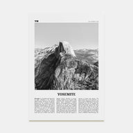 Yosemite National Park Travel B&W No 2 Poster